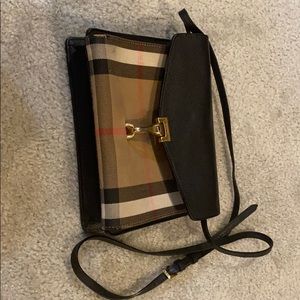 Burberry Small Macken House Check Crossbody Black